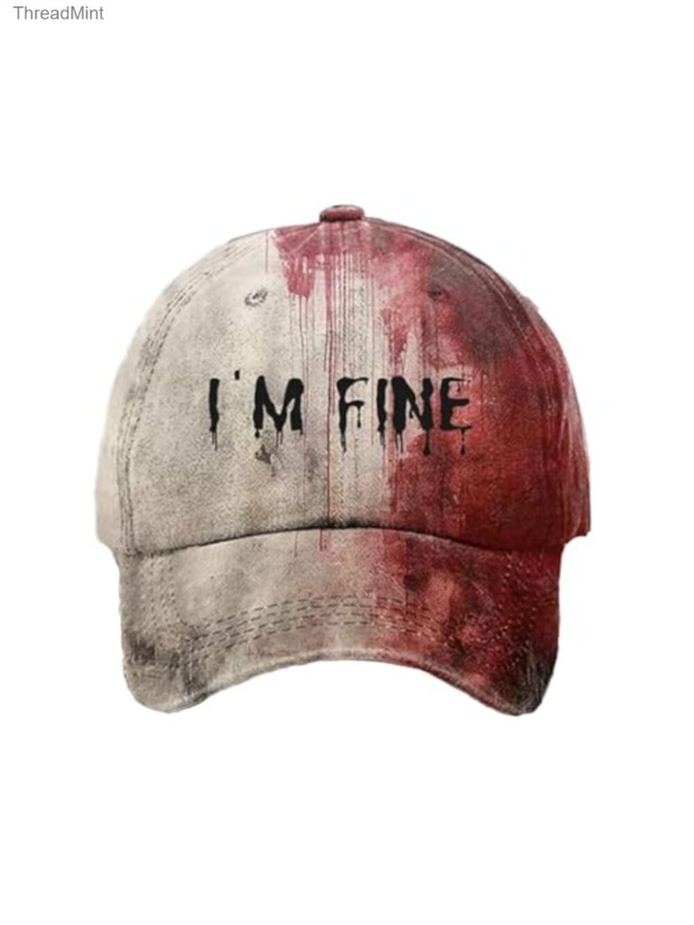 Adjustable Bloody Horror Print Baseball Cap Funny Halloween Hat
